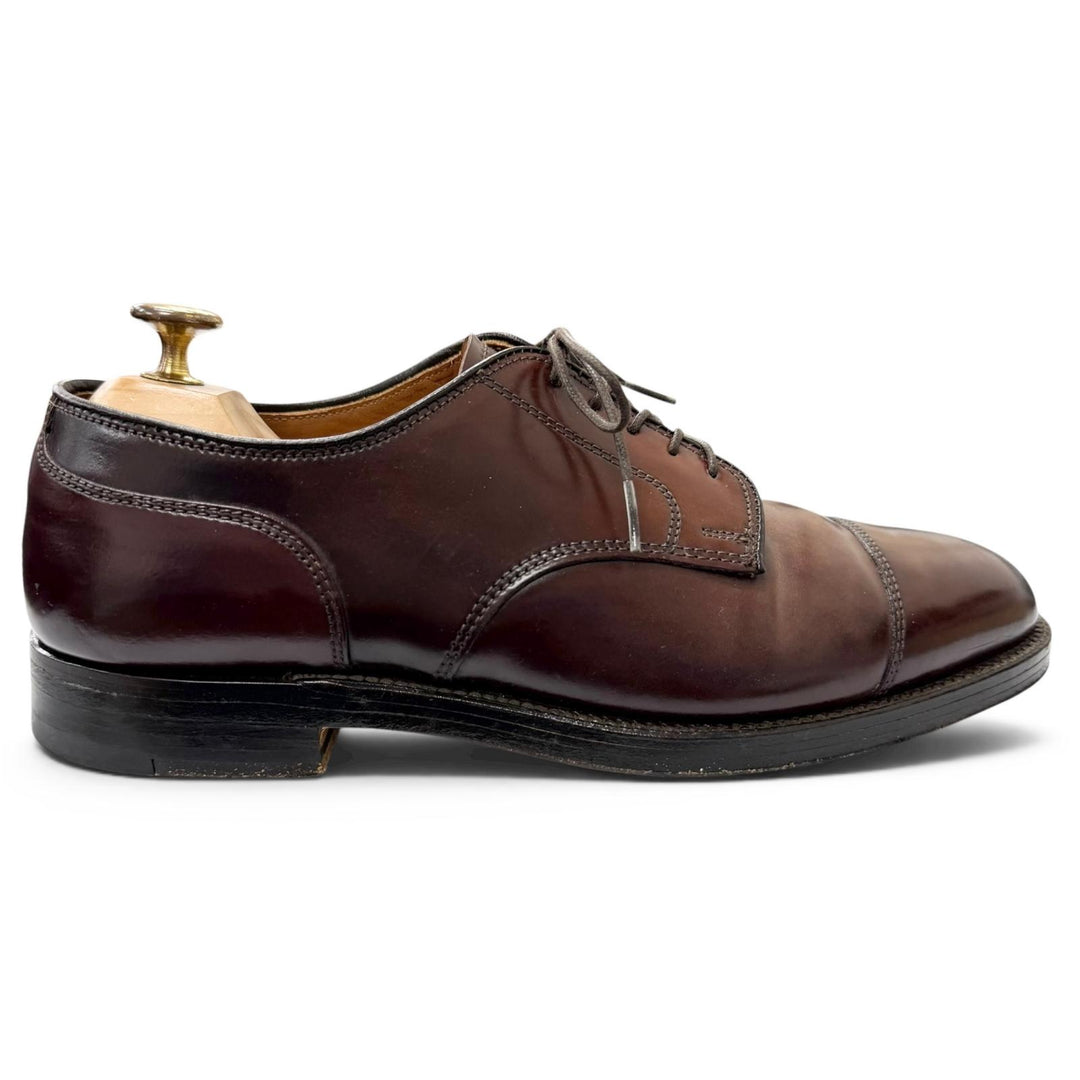Great ALDEN Dress shoes Straight tip cap toe Dark brown Cordovan mens 7.5