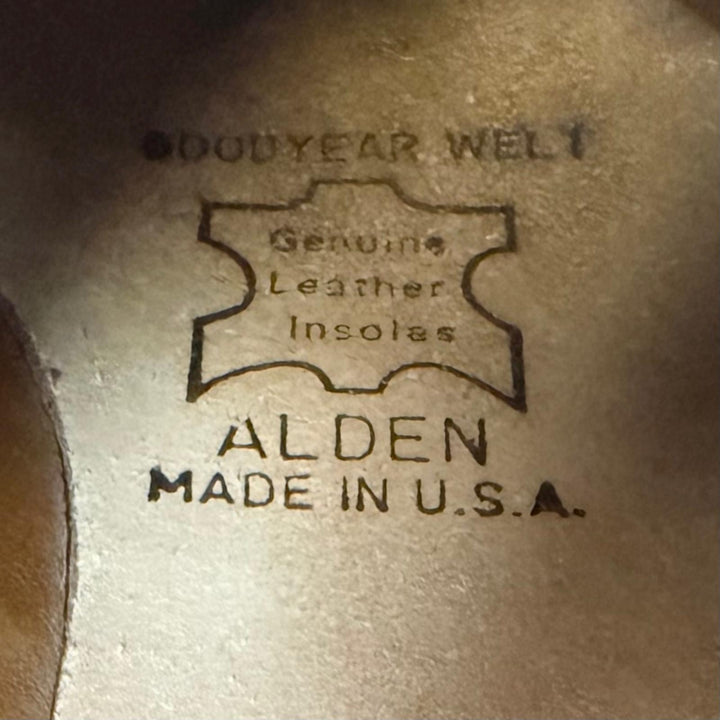 Great ALDEN Dress shoes Straight tip cap toe Dark brown Cordovan mens 7.5