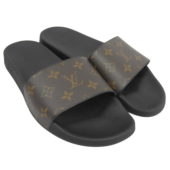 Excellent LOUIS VUITTON Sandals Waterfront line Rubber with logo Monogram canvas