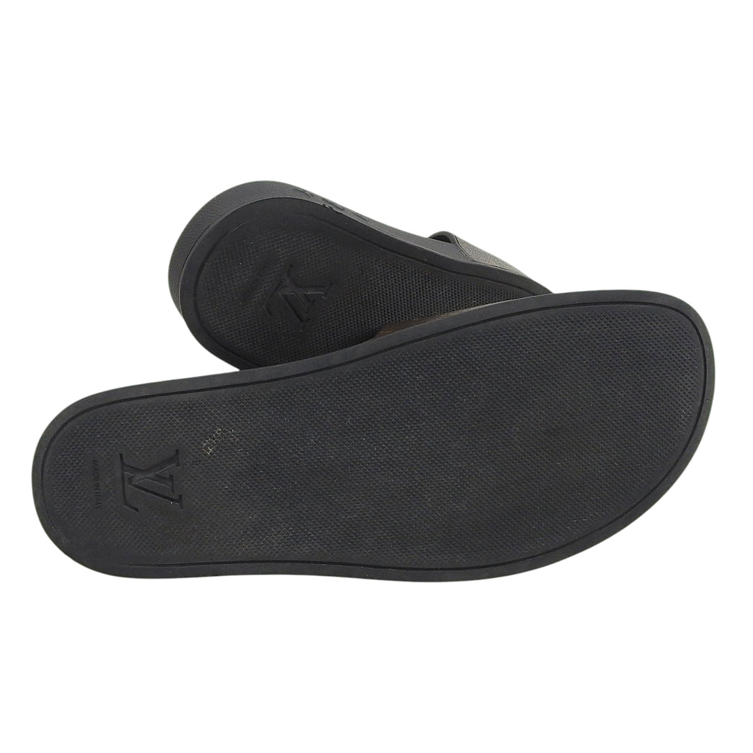 Excellent LOUIS VUITTON Sandals Waterfront line Rubber with logo Monogram canvas