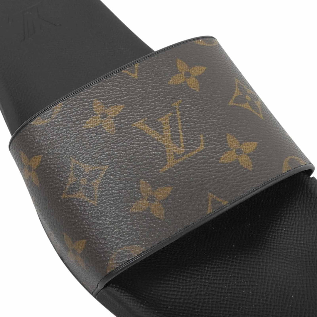 Excellent LOUIS VUITTON Sandals Waterfront line Rubber with logo Monogram canvas