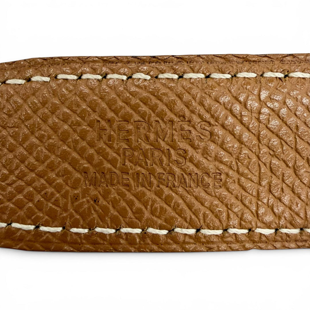 Great HERMES belt Margiela period H logo black leather Women