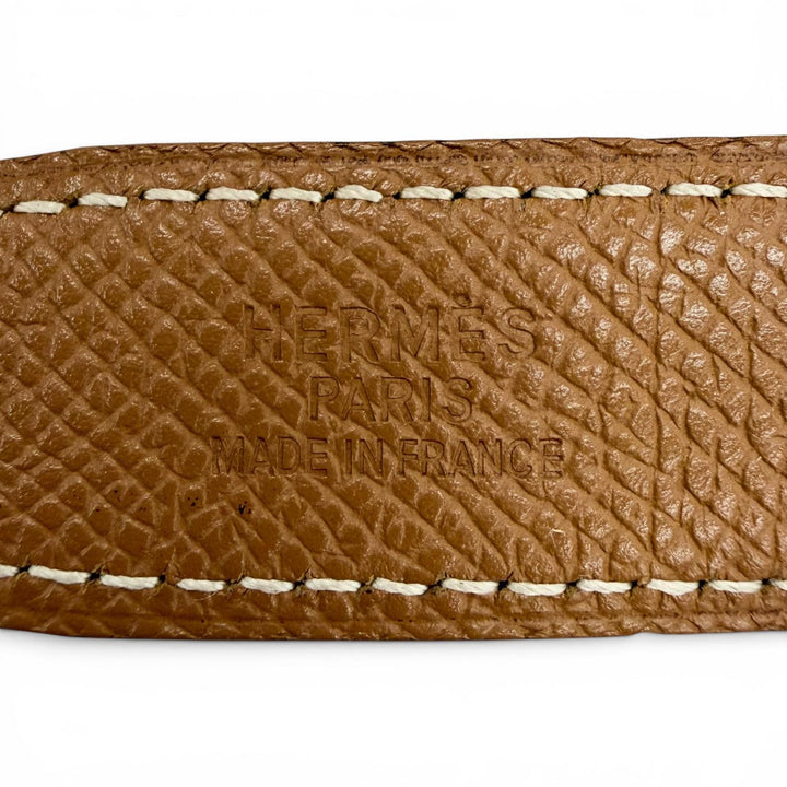 Great HERMES belt Margiela period H logo black leather Women