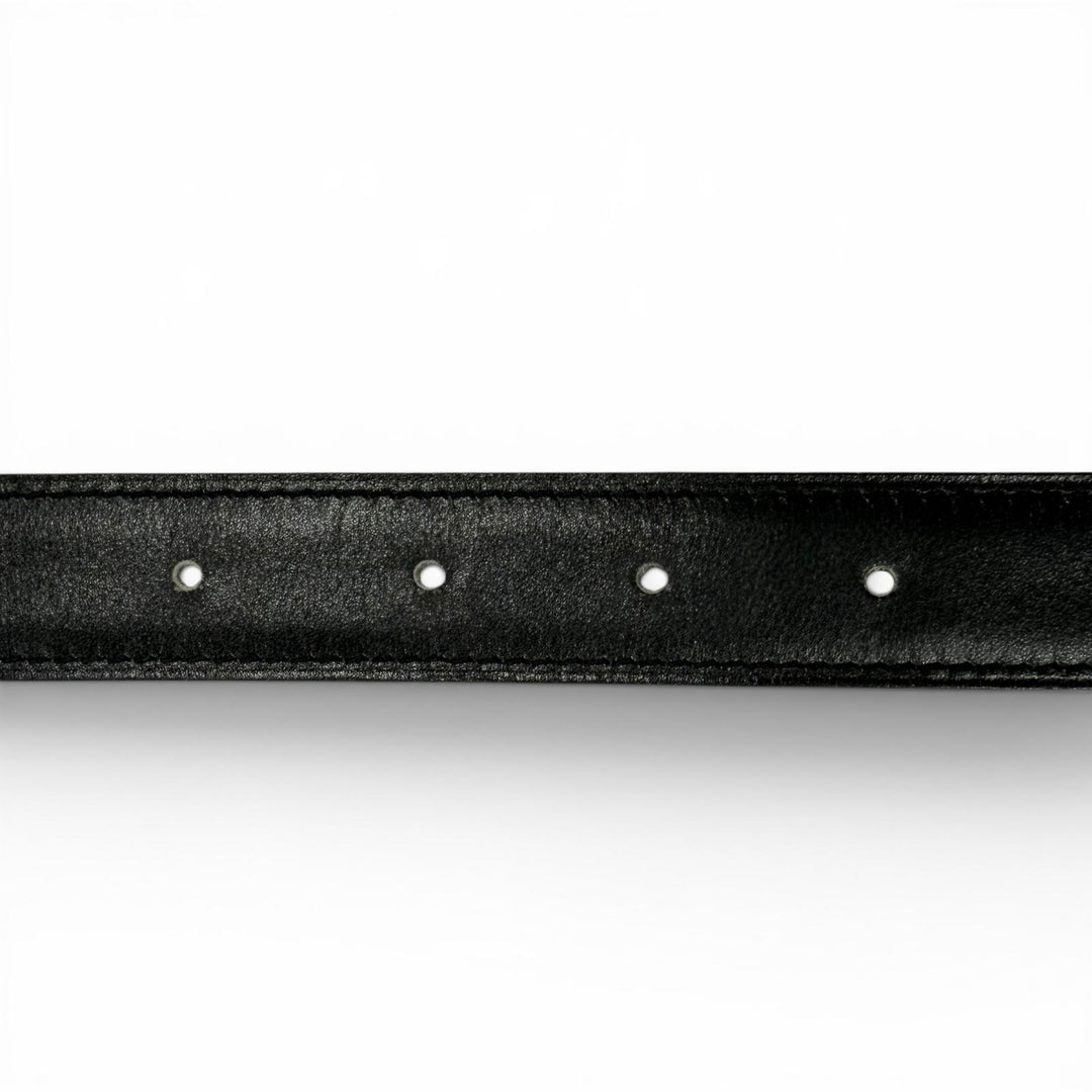 Great HERMES belt Margiela period H logo black leather Women