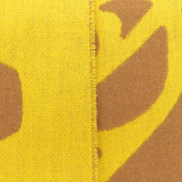 Excellent HERMES Scarf Buckle en camaieu Two-tone fringe yellow cashmere Women