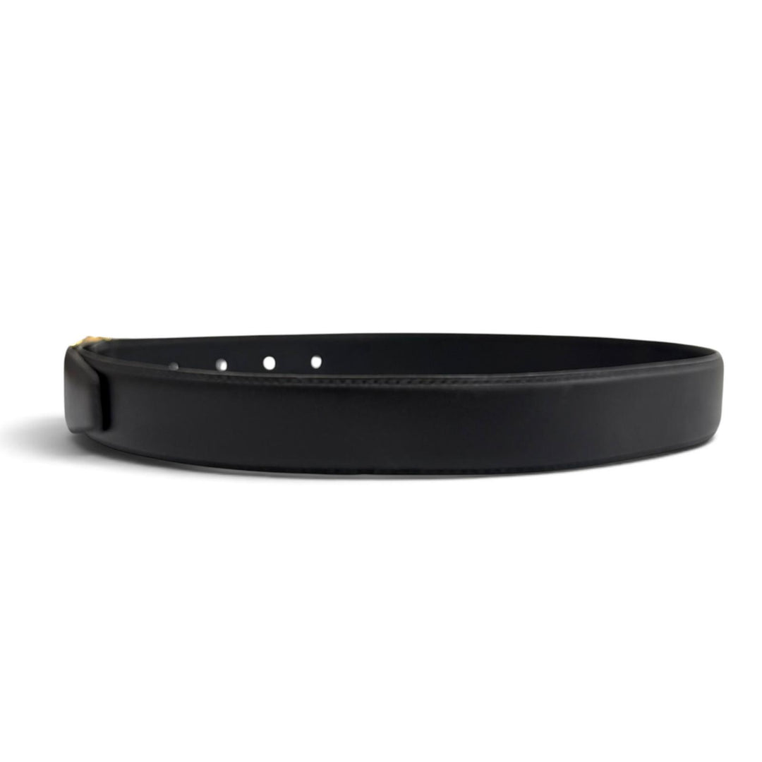 Very Good CHANEL belt COCO Mark leather black leather Women