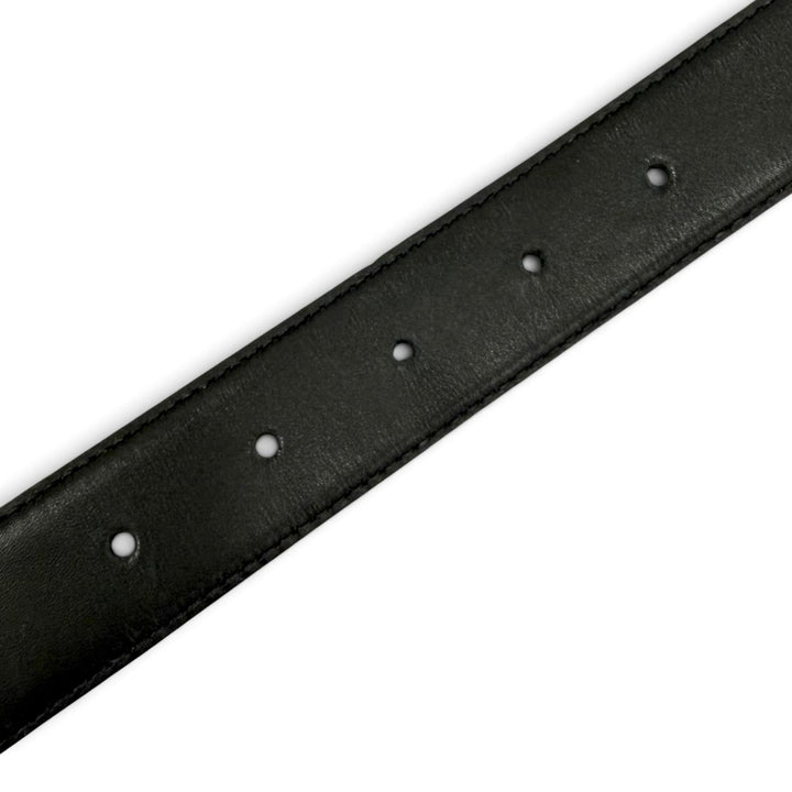 Very Good CHANEL belt COCO Mark leather black leather Women