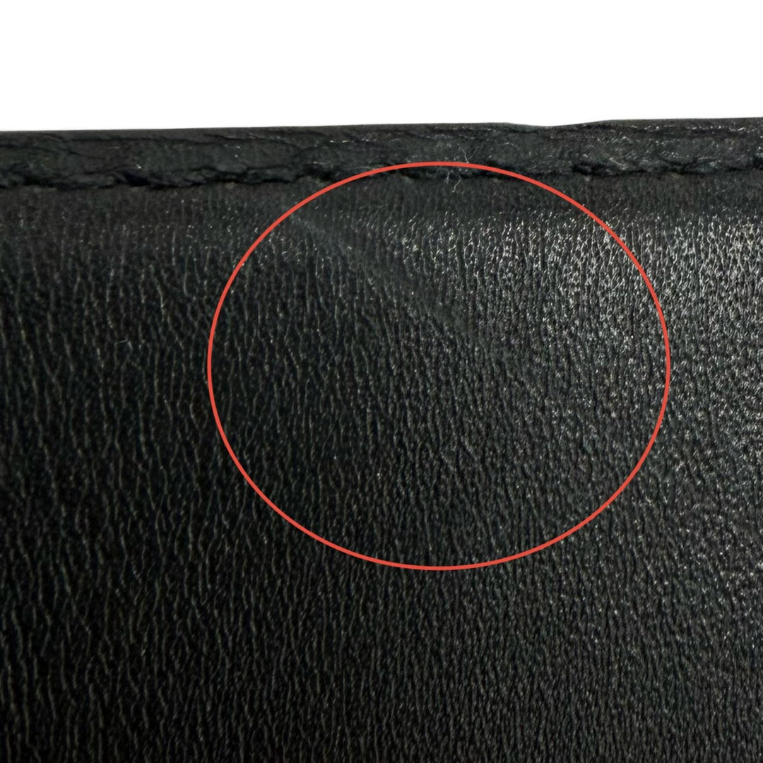 Very Good CHANEL belt COCO Mark leather black leather Women