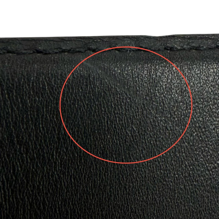 Very Good CHANEL belt COCO Mark leather black leather Women
