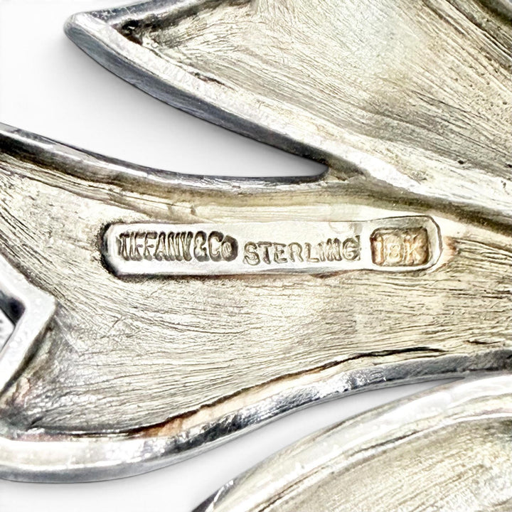 Great TIFFANY&Co. Brooch ribbon Silver 925 Women