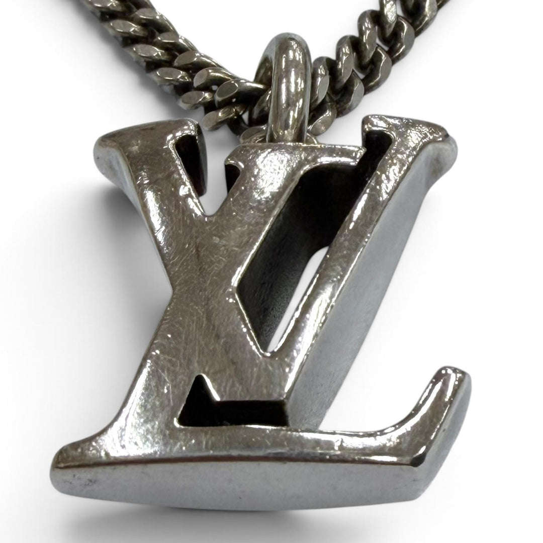 Very Good LOUIS VUITTON Necklace LV Sailor Chain Silver 925 mens M03188