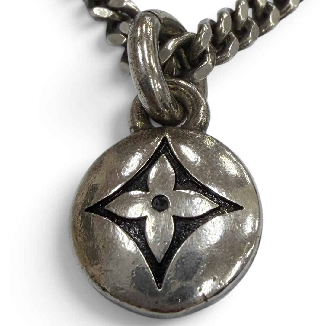Very Good LOUIS VUITTON Necklace LV Sailor Chain Silver 925 mens M03188