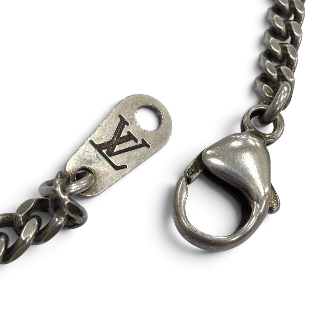 Very Good LOUIS VUITTON Necklace LV Sailor Chain Silver 925 mens M03188