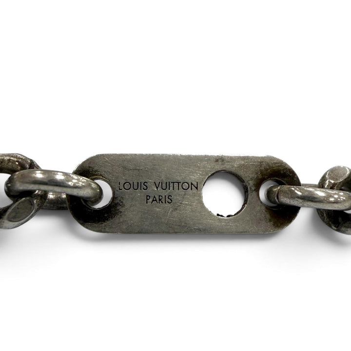 Very Good LOUIS VUITTON Necklace LV Sailor Chain Silver 925 mens M03188