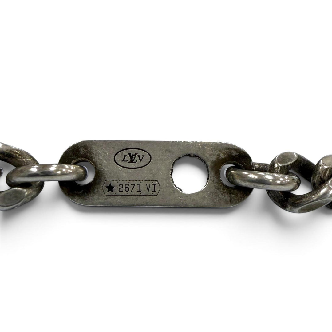 Very Good LOUIS VUITTON Necklace LV Sailor Chain Silver 925 mens M03188