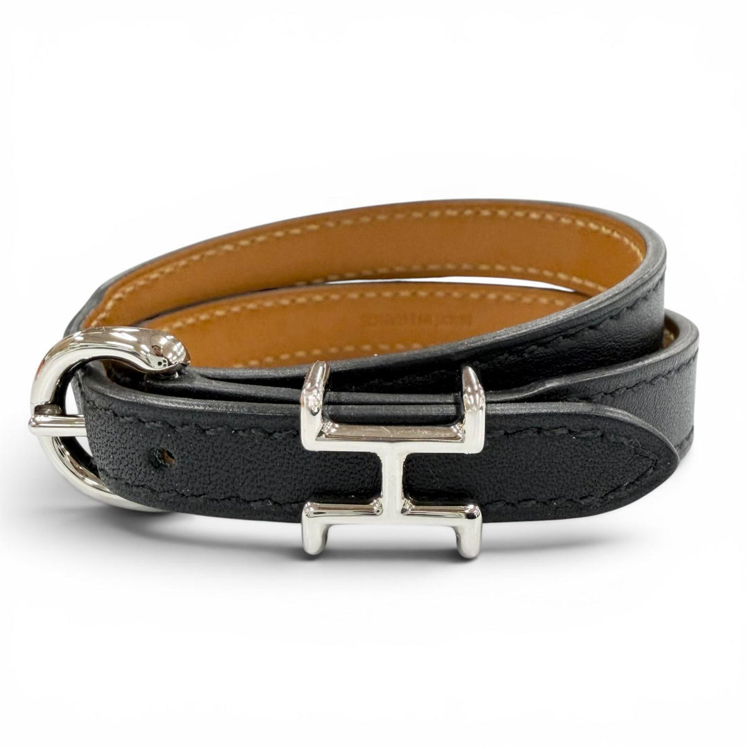 Great HERMES bracelet Trench black Swift Women