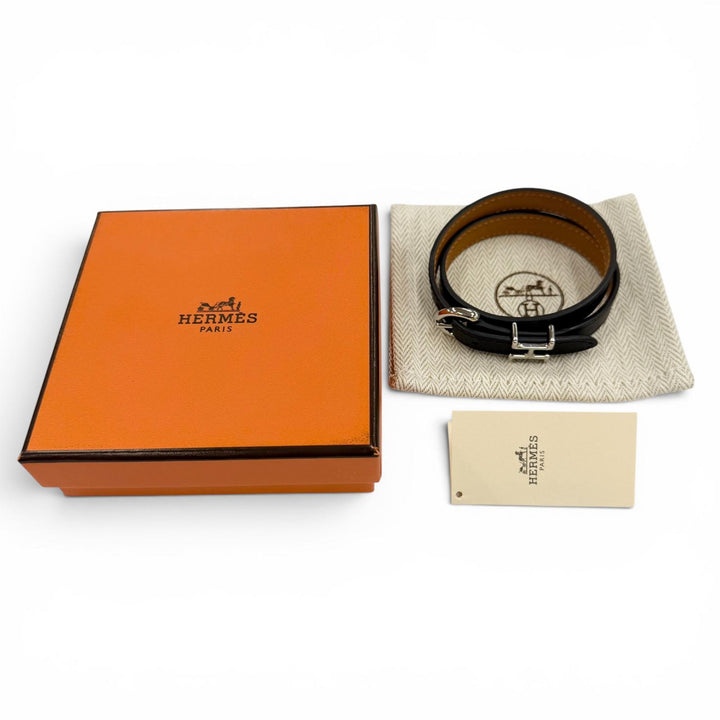 Great HERMES bracelet Trench black Swift Women
