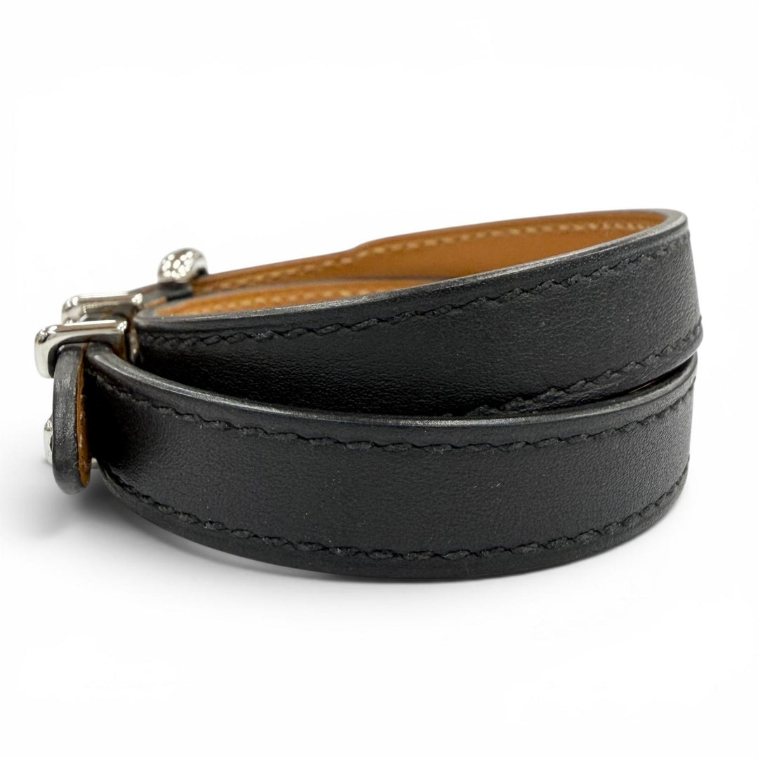 Great HERMES bracelet Trench black Swift Women