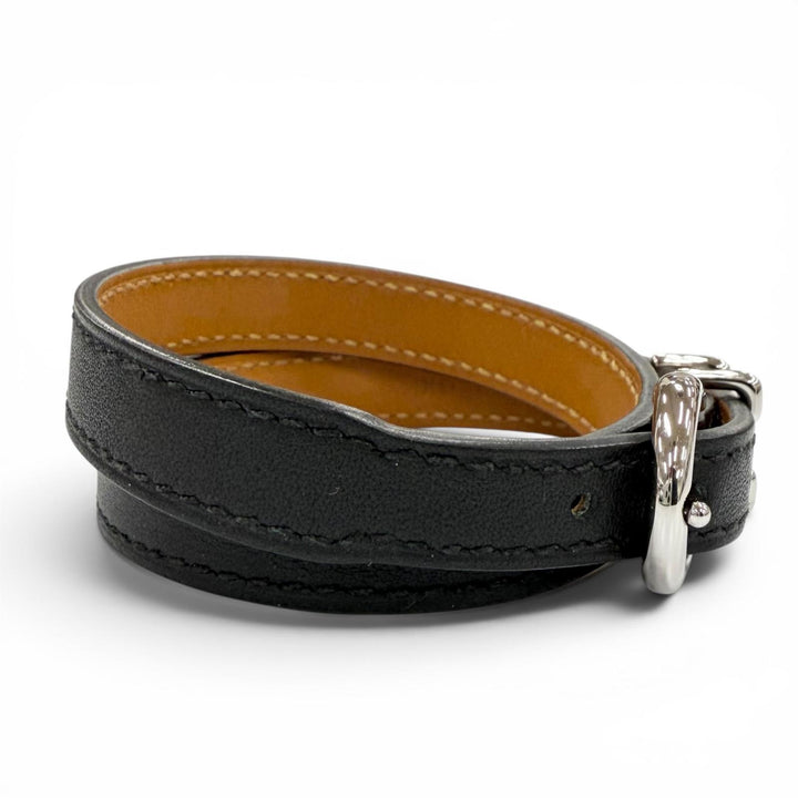 Great HERMES bracelet Trench black Swift Women