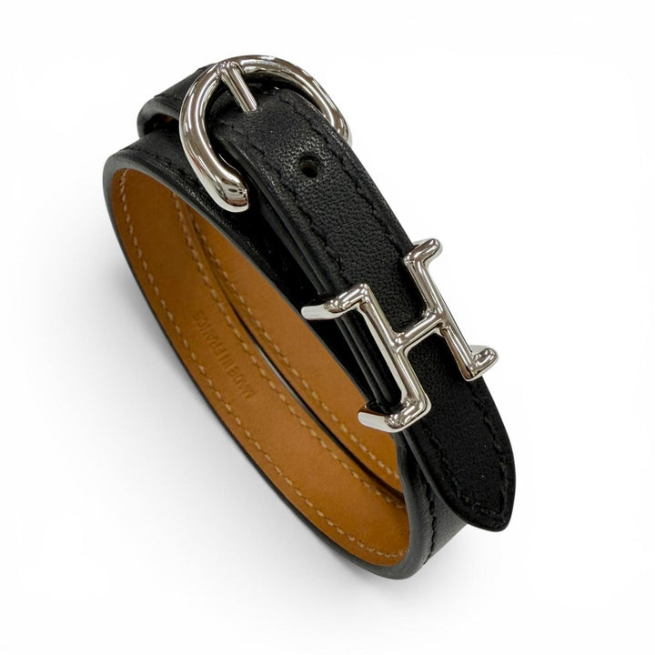 Great HERMES bracelet Trench black Swift Women