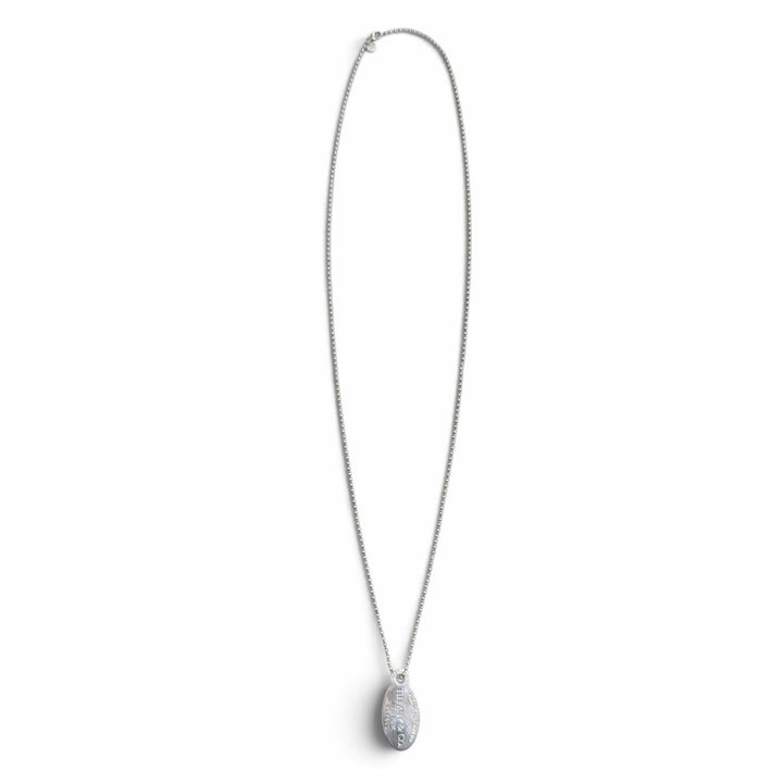 Great TIFFANY&Co. Necklace Oval tag Long ball chain Silver 925 Women