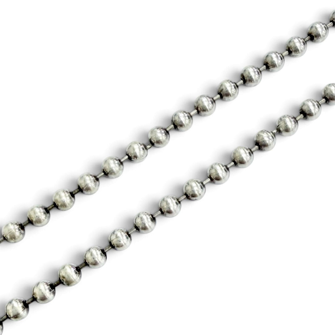 Great TIFFANY&Co. Necklace Oval tag Long ball chain Silver 925 Women