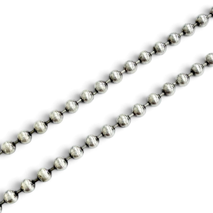 Great TIFFANY&Co. Necklace Oval tag Long ball chain Silver 925 Women