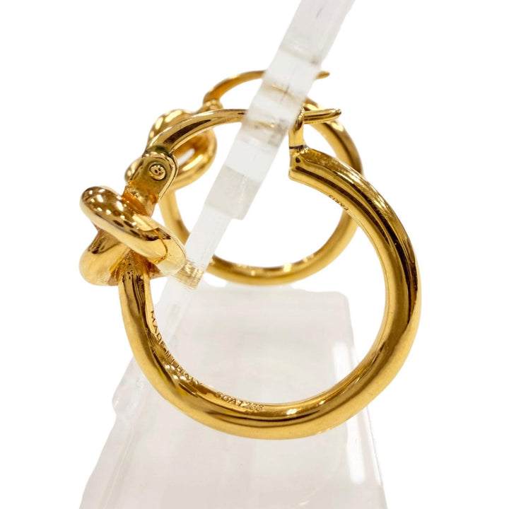 Great CELINE Pierce knot small hoop gold Women SCA1233