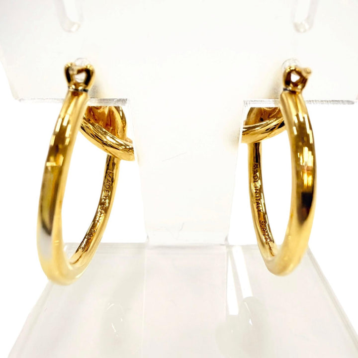 Great CELINE Pierce knot small hoop gold Women SCA1233