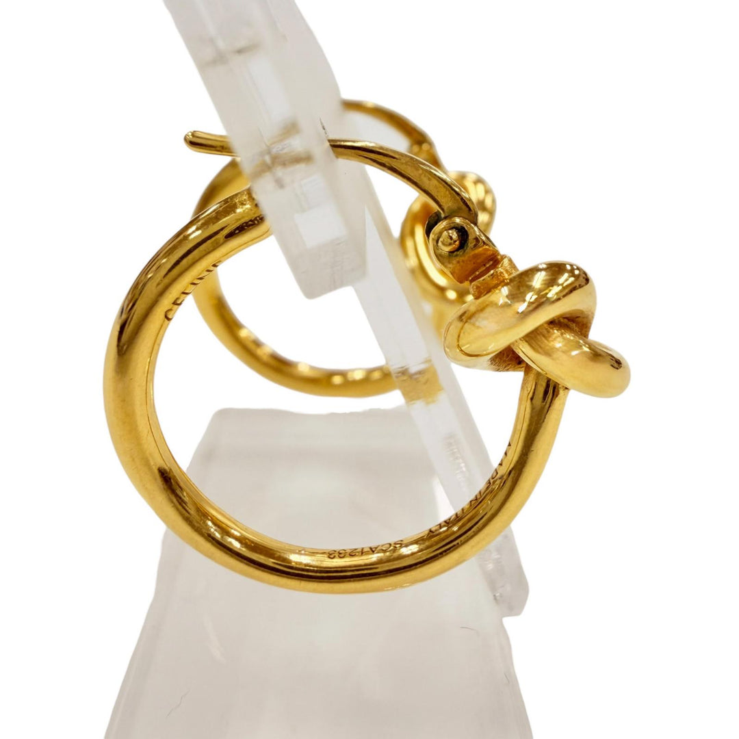 Great CELINE Pierce knot small hoop gold Women SCA1233
