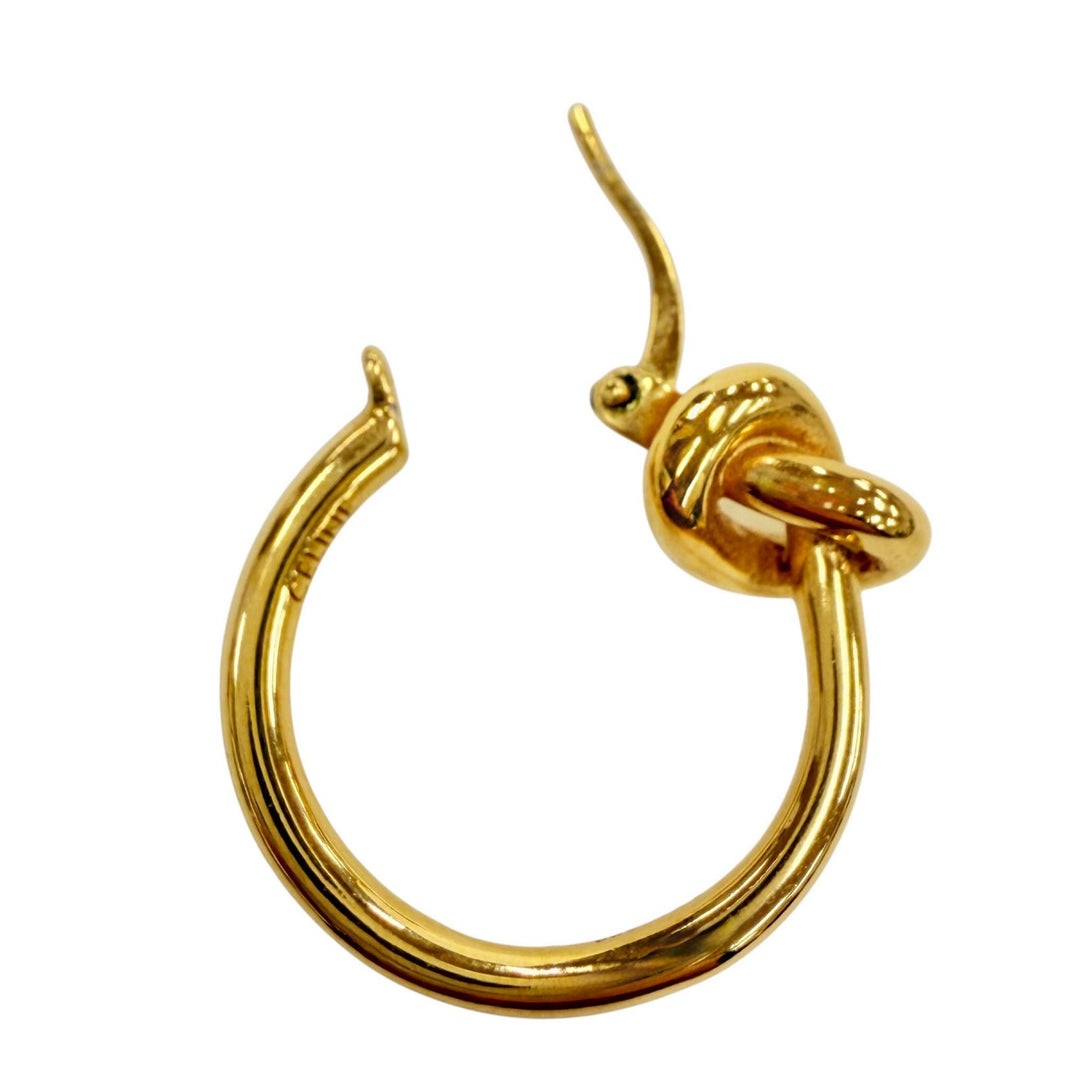 Great CELINE Pierce knot small hoop gold Women SCA1233