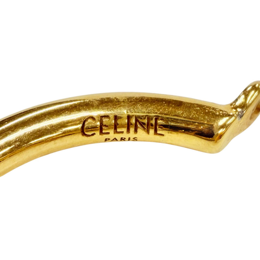 Great CELINE Pierce knot small hoop gold Women SCA1233