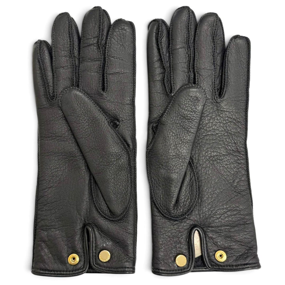 Great BURBERRY gloves Logo-embossed deerskin leather gloves Deerskin 7.5 4060479