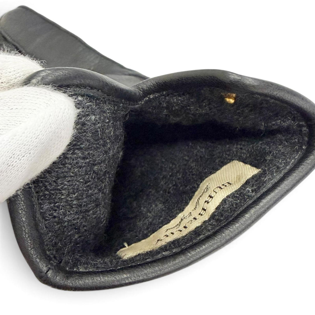 Great BURBERRY gloves Logo-embossed deerskin leather gloves Deerskin 7.5 4060479