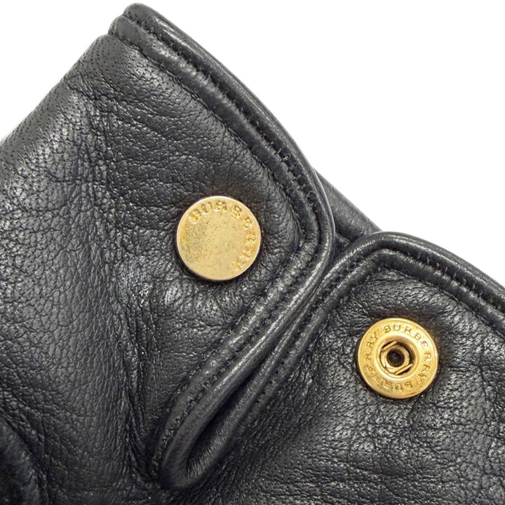 Great BURBERRY gloves Logo-embossed deerskin leather gloves Deerskin 7.5 4060479
