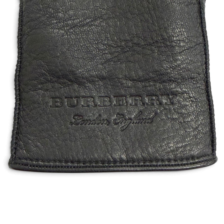 Great BURBERRY gloves Logo-embossed deerskin leather gloves Deerskin 7.5 4060479