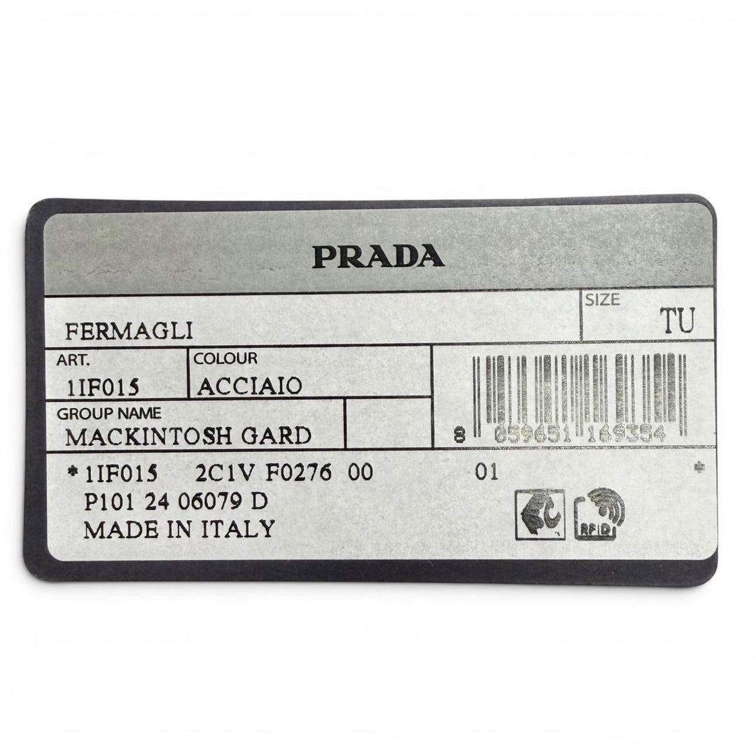 Excellent PRADA Shush Triangle logo floral print gray Women 1IF015