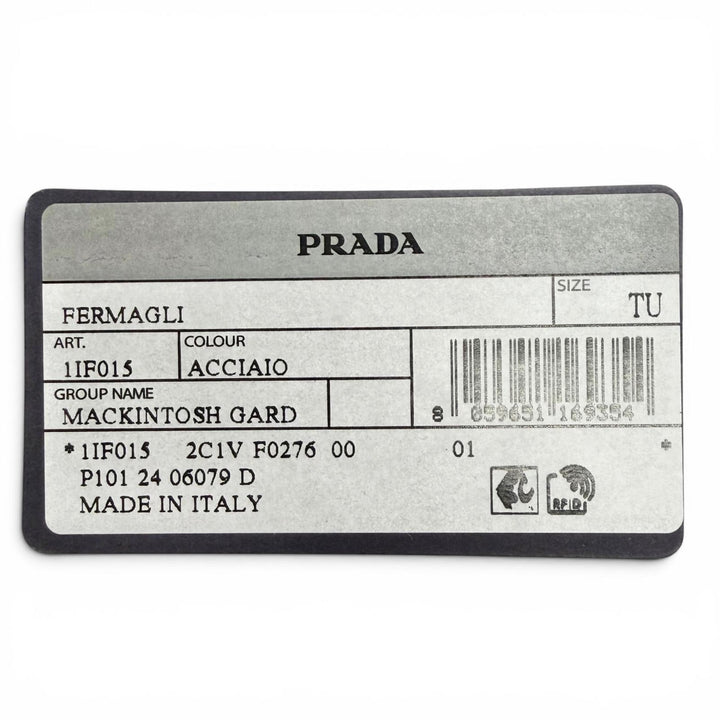 Excellent PRADA Shush Triangle logo floral print gray Women 1IF015