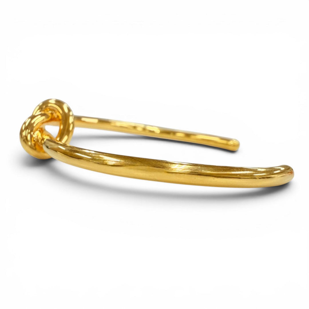 Great CELINE Bangle Knot Extra Thin Bracelet Phoebe period gold Women M