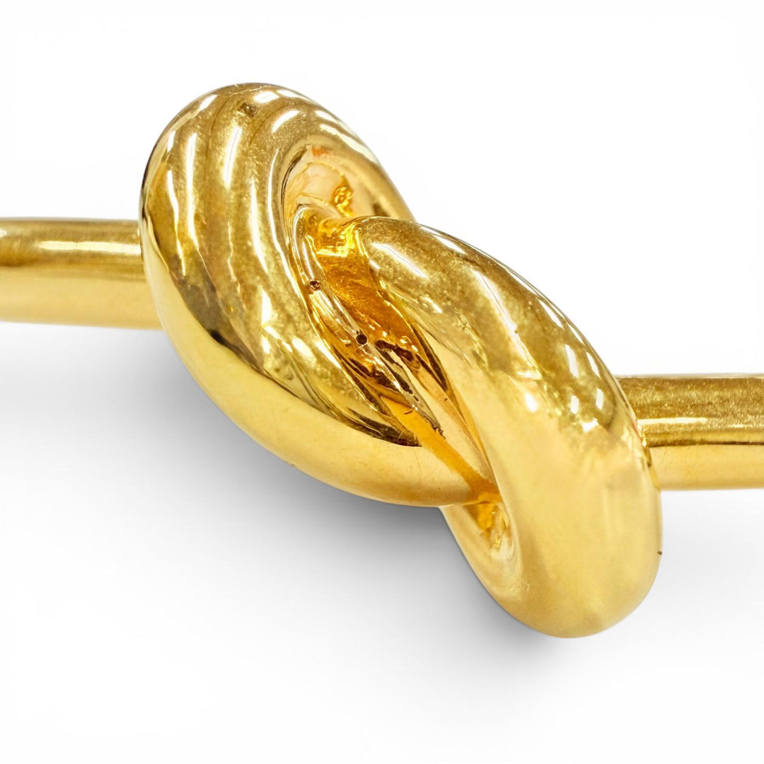 Great CELINE Bangle Knot Extra Thin Bracelet Phoebe period gold Women M