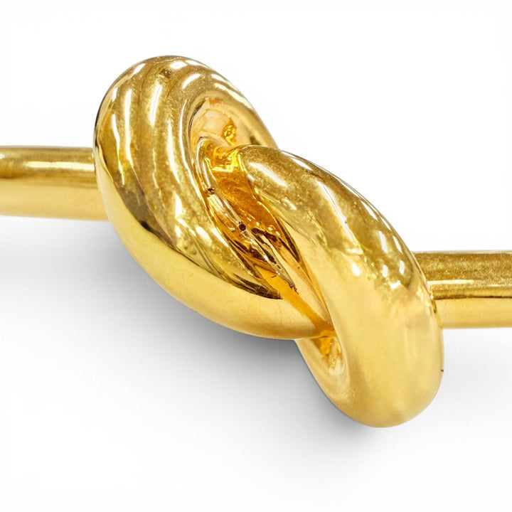 Great CELINE Bangle Knot Extra Thin Bracelet Phoebe period gold Women M