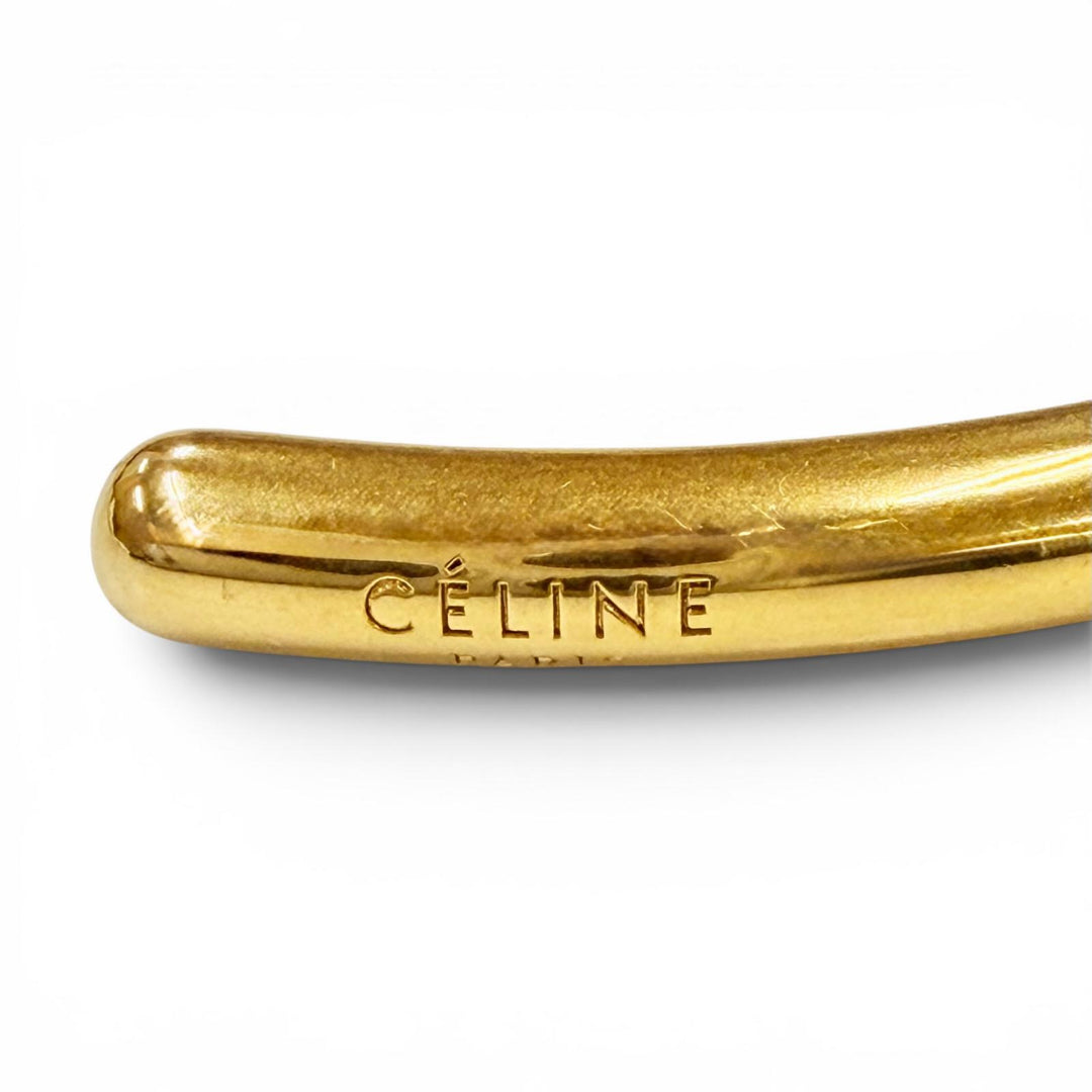 Great CELINE Bangle Knot Extra Thin Bracelet Phoebe period gold Women M