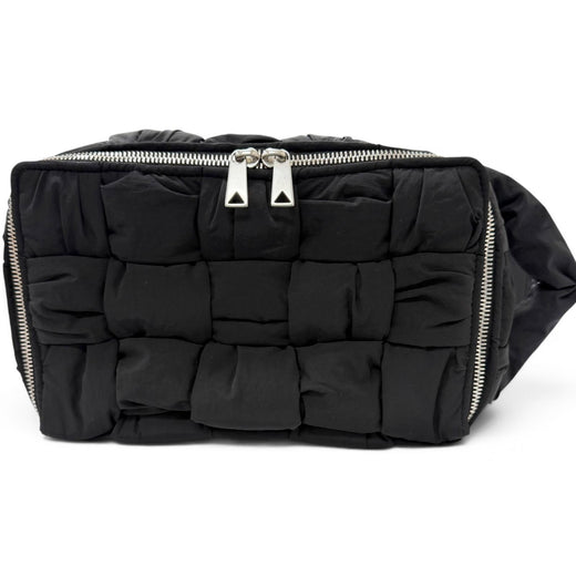 Excellent BOTTEGAVENETA Handbag paddet tech cassette INTRECCIATO black