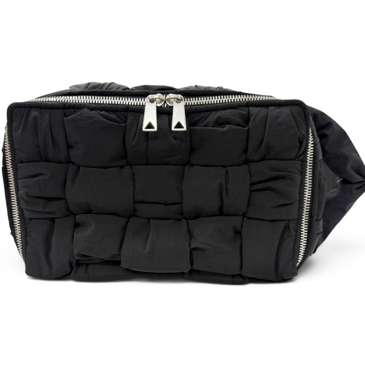 Excellent BOTTEGAVENETA Handbag paddet tech cassette INTRECCIATO black