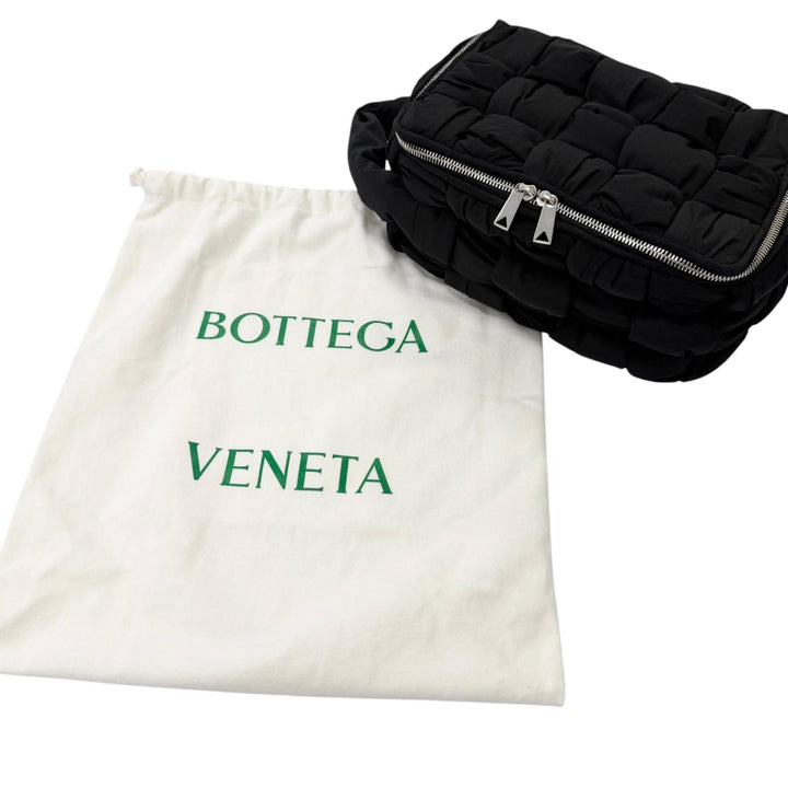 Excellent BOTTEGAVENETA Handbag paddet tech cassette INTRECCIATO black