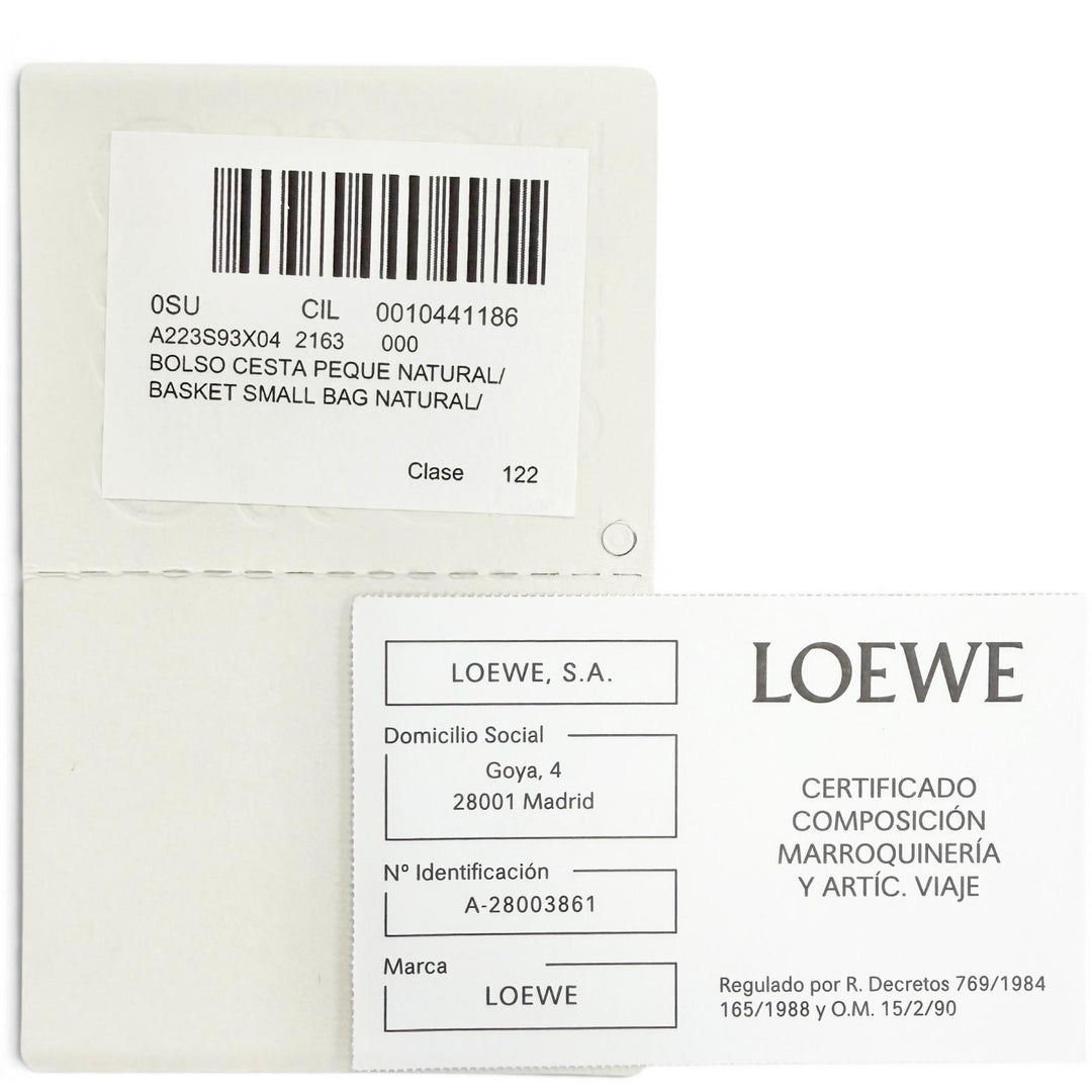 Excellent LOEWE Handbag Basket bag small Anagram Basket Bag natural A223S93X04