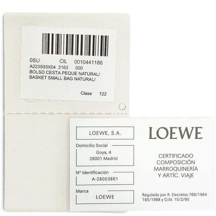 Excellent LOEWE Handbag Basket bag small Anagram Basket Bag natural A223S93X04