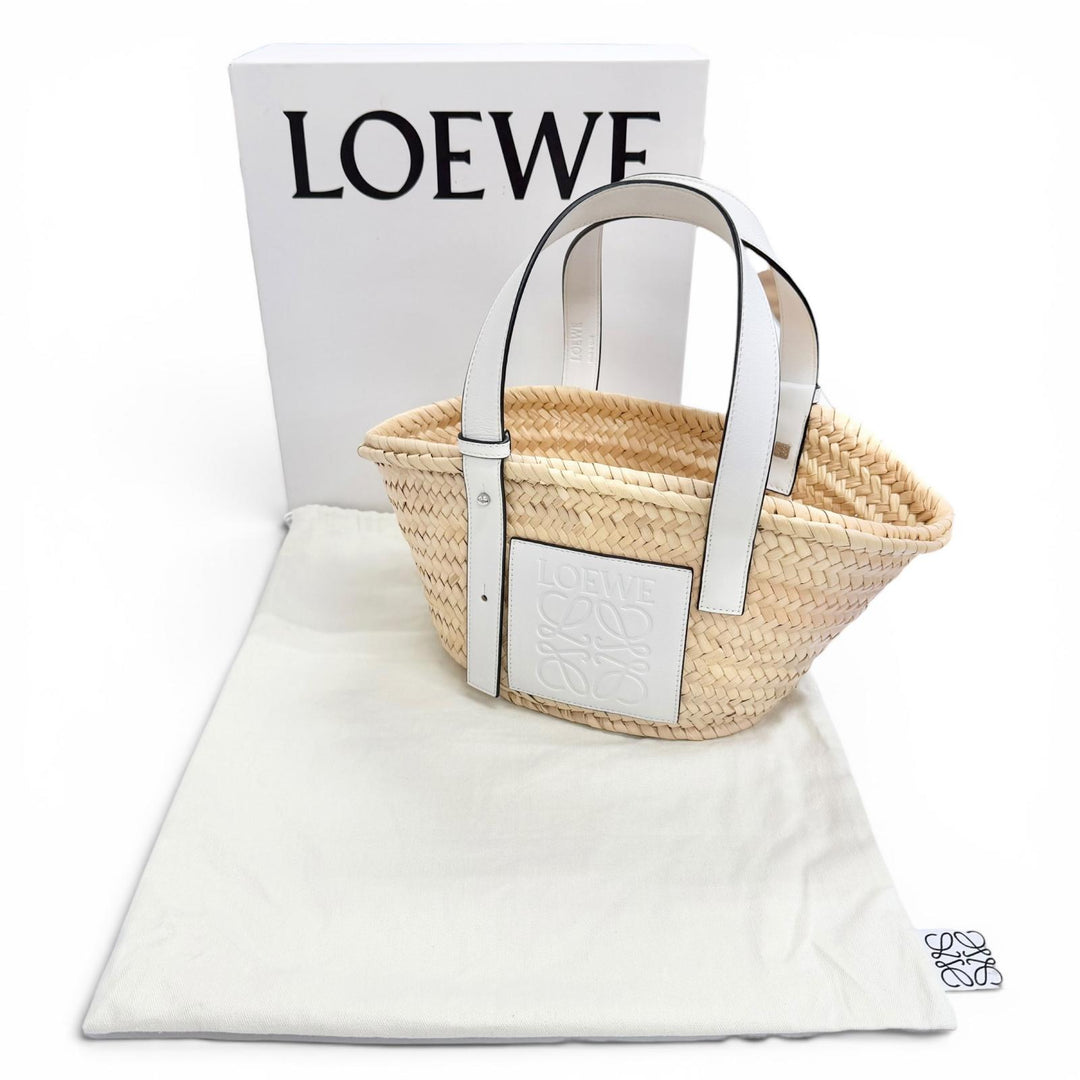 Excellent LOEWE Handbag Basket bag small Anagram Basket Bag natural A223S93X04