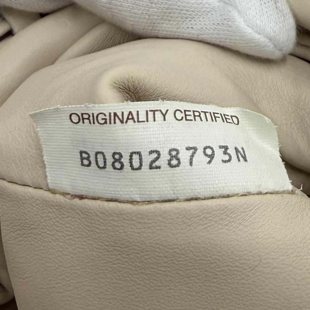 Excellent BOTTEGAVENETA Shoulder Bag Mini the pouch purse Ivory leather 585852
