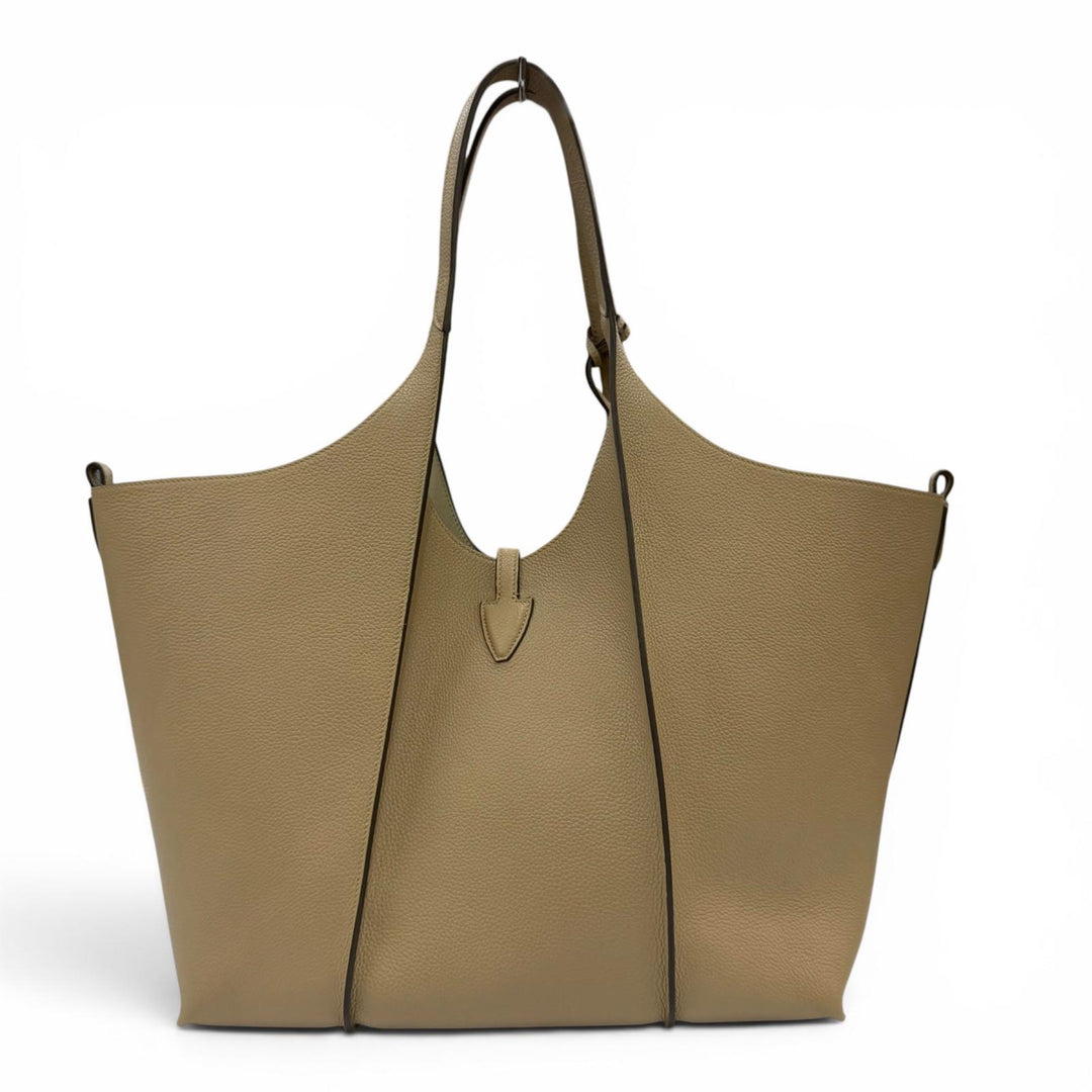 Very Good TOD’S T Timeless Small Tote Bag With porch beige leather Women